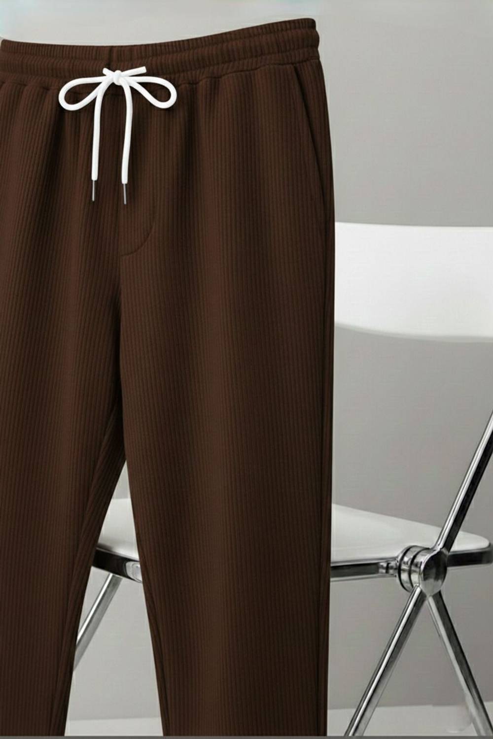 rk hub Solid Men Brown Track Pants - Image 2