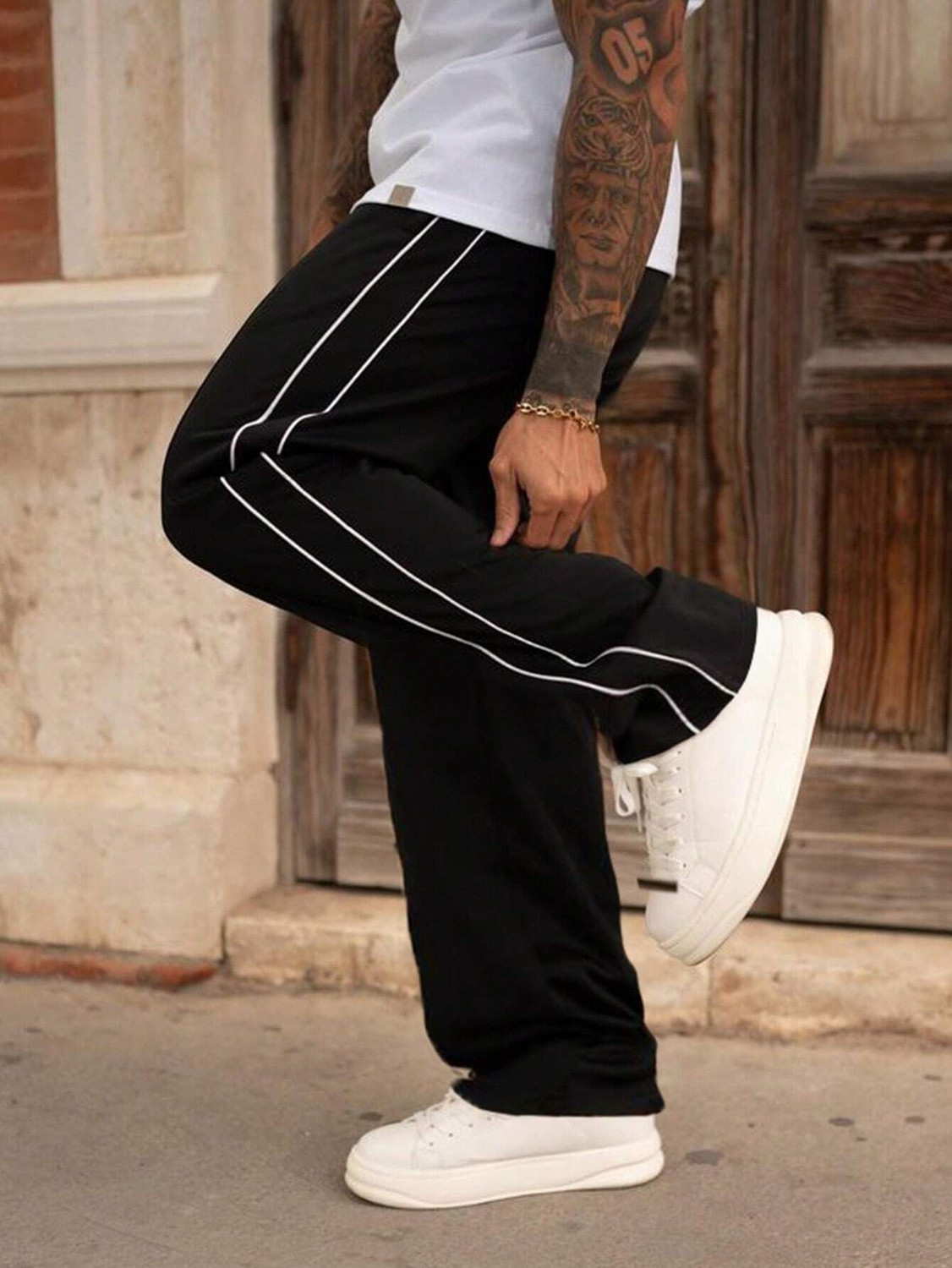 Image of METRONAUT Solid Men Black Track Pants