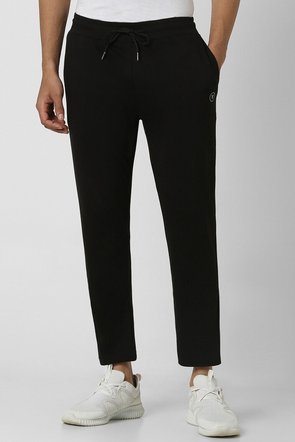 Image of VAN HEUSEN Solid Men Black Track Pants