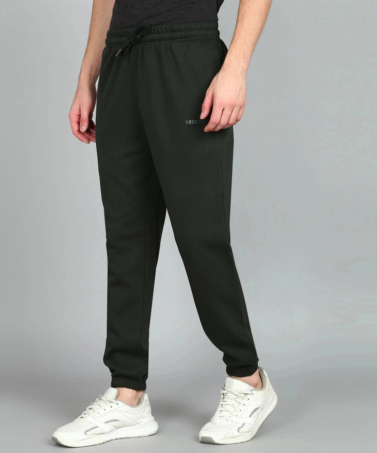 Alan Jones Solid Men Green Track Pants - Image 3