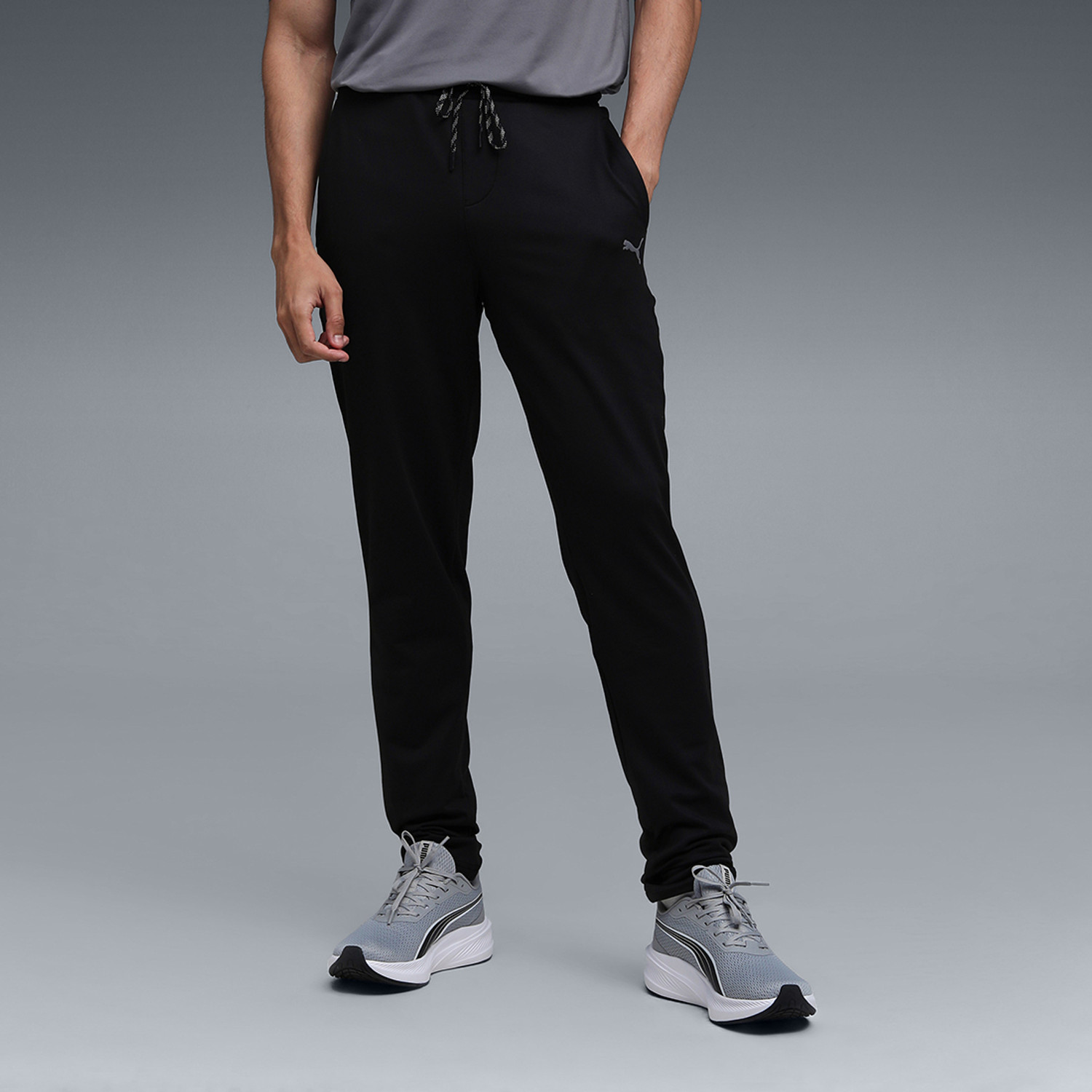 Image of PUMA Solid Men Black Track Pants