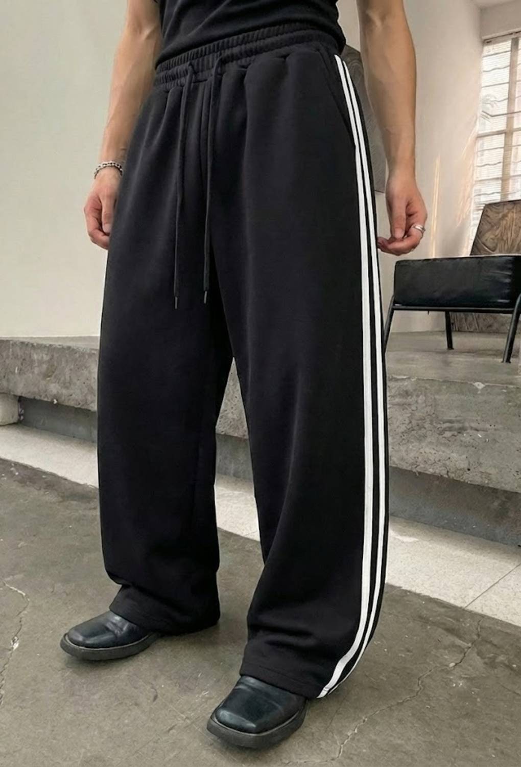 Dockstreet Men White Track Pants - Image 4