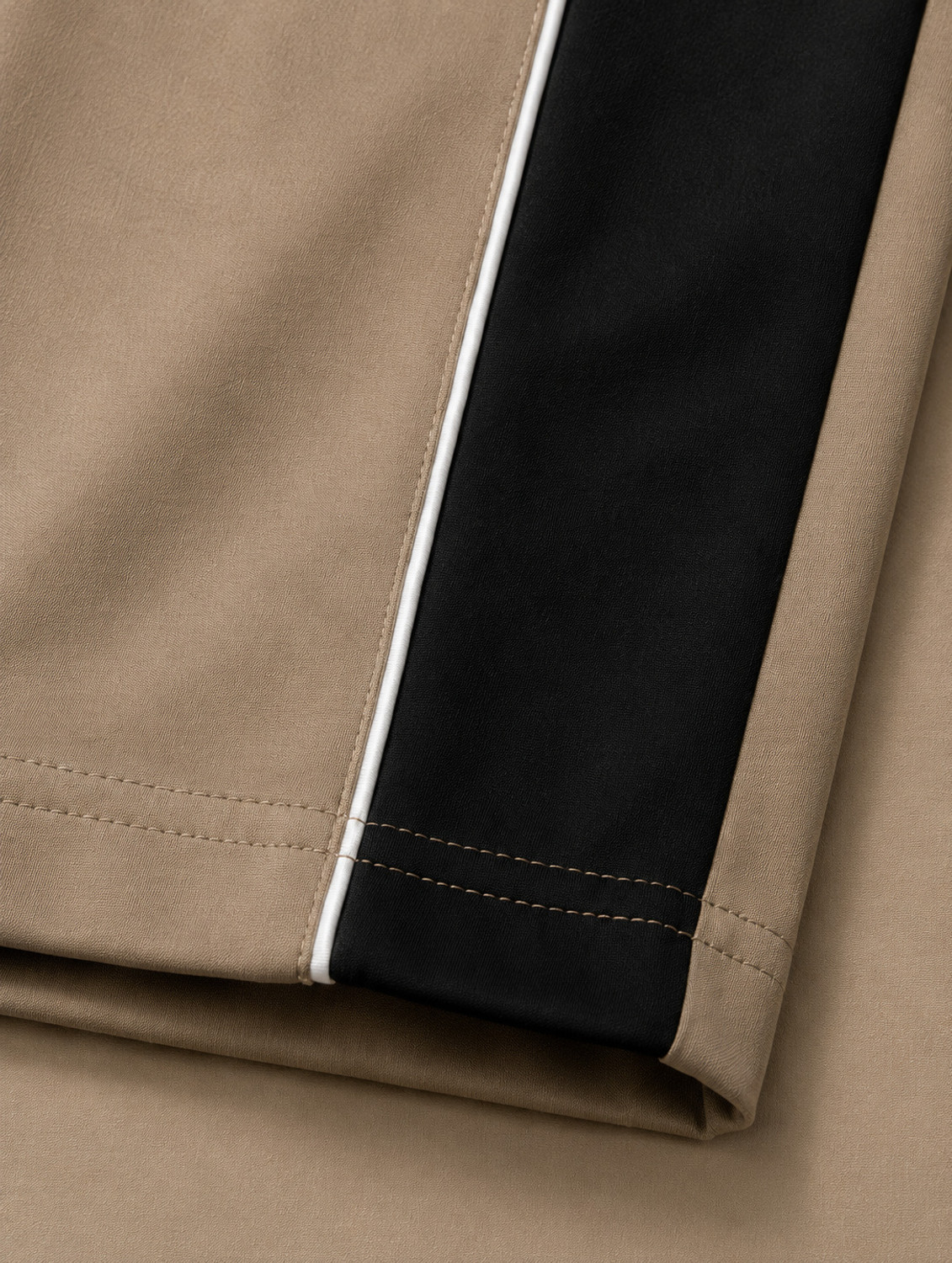 Image of DUYOURA Men Colorblock Beige Track Pants