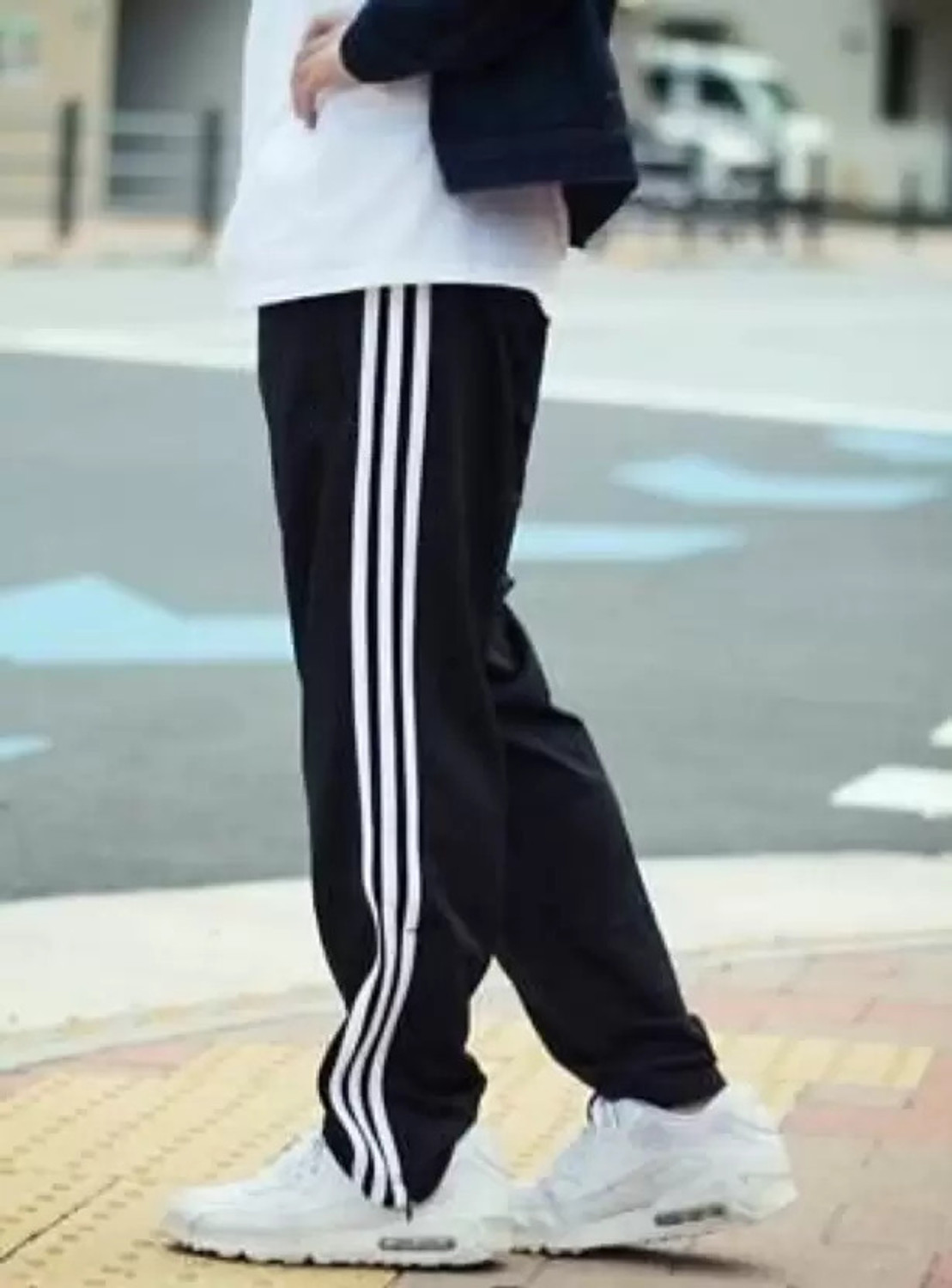 Image of SSR Striped Men Black Track Pants