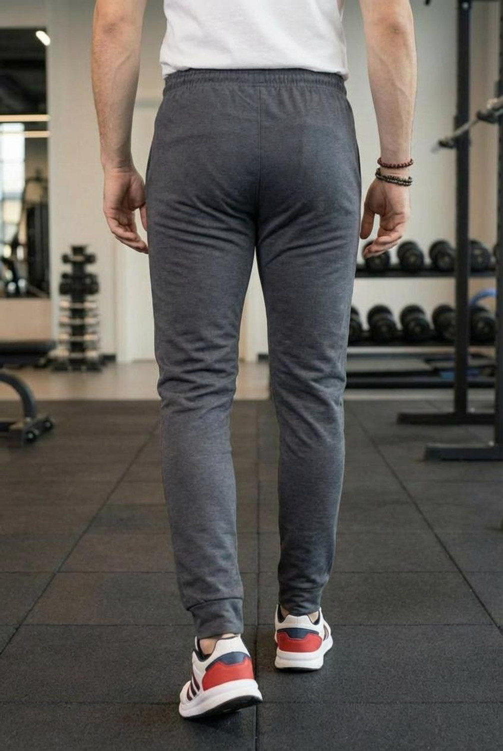 Image of ANAND Solid Men Grey Track Pants