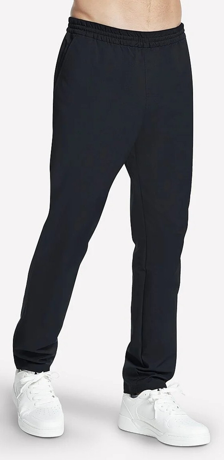 Image of Skechers Men Solid Black Track Pants