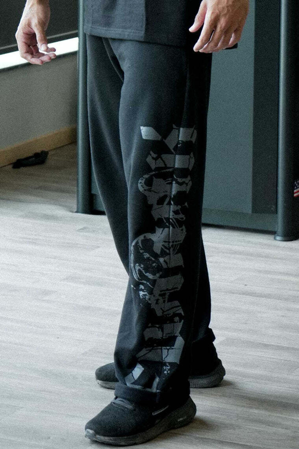 Image of FuaarK Graphic Print Men Black Track Pants