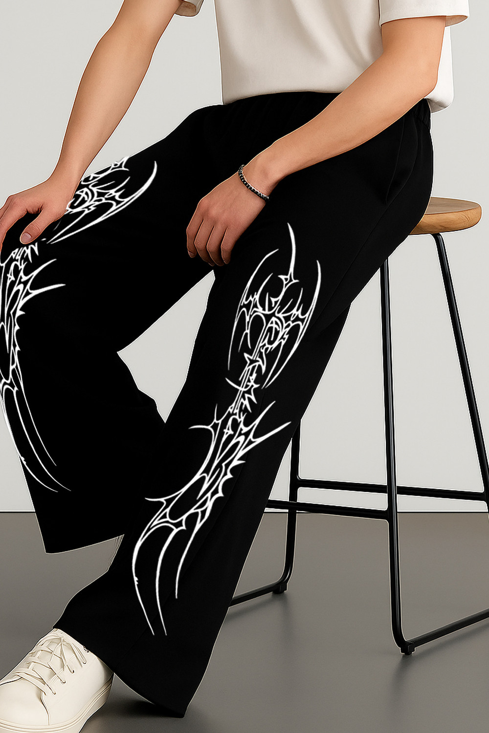 Image of JUGULAR Printed Men Black Track Pants