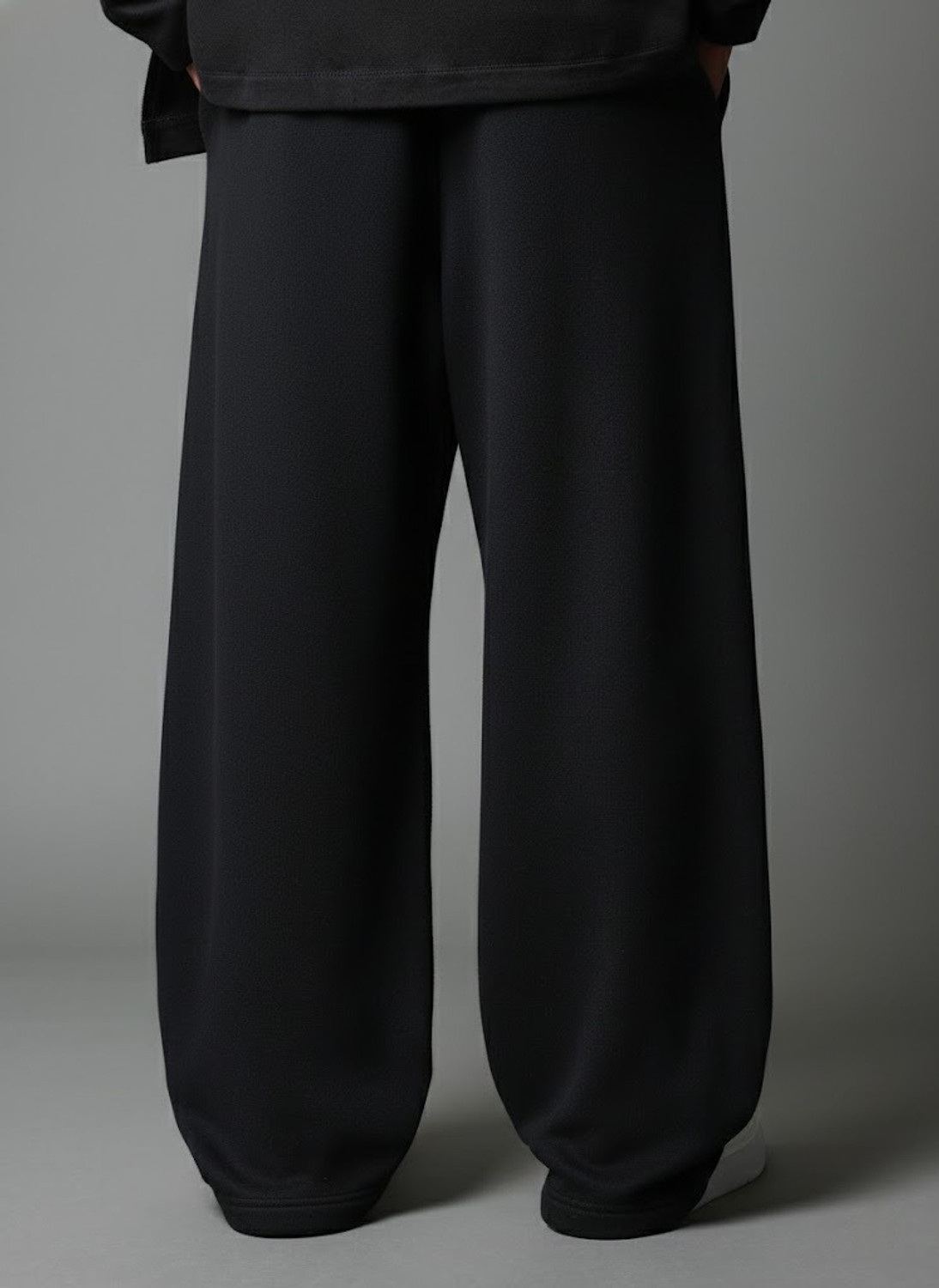 Image of Dockstreet Loose Fit Men Black Trousers