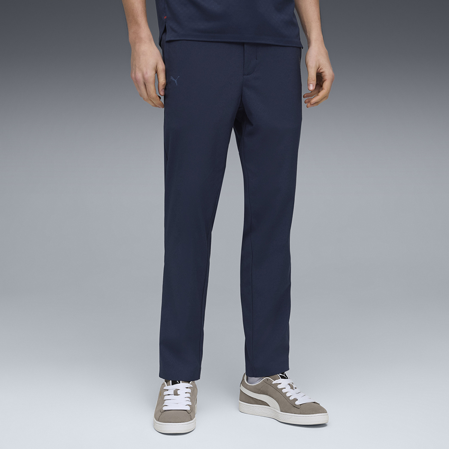 PUMA Striped Men Blue Track Pants
