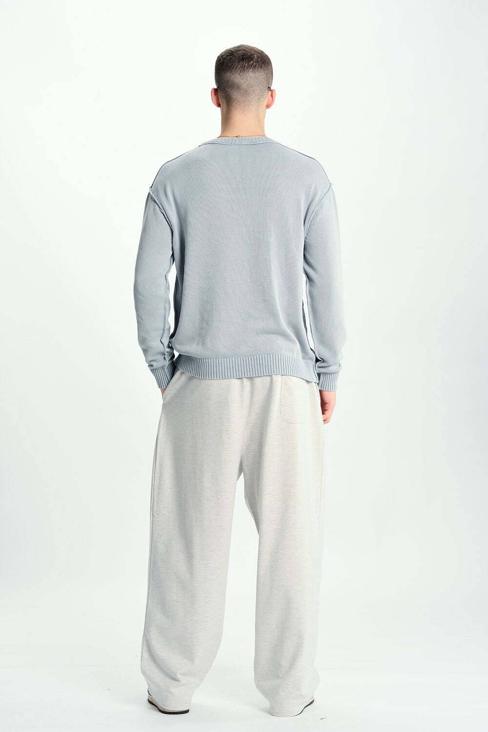 Bonkers Corner Self Design Men Grey Track Pants - Image 3