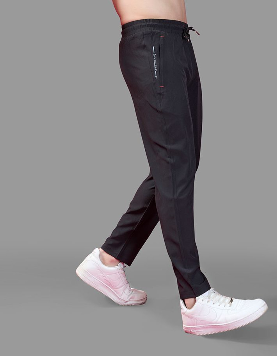 Image of wewok Solid Men Black Track Pants