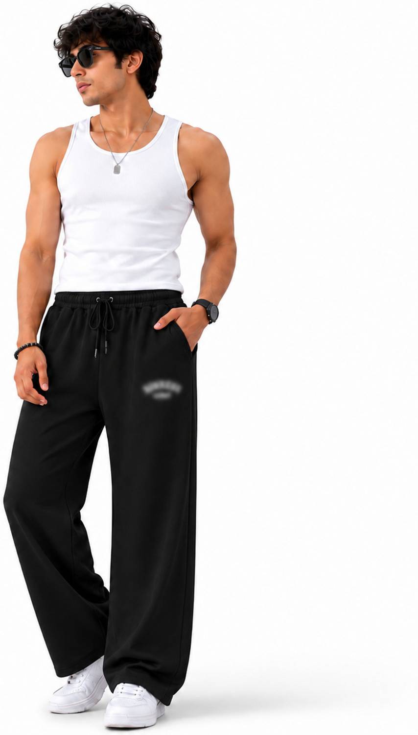 Bonkers Men Black Track Pants - Image 1