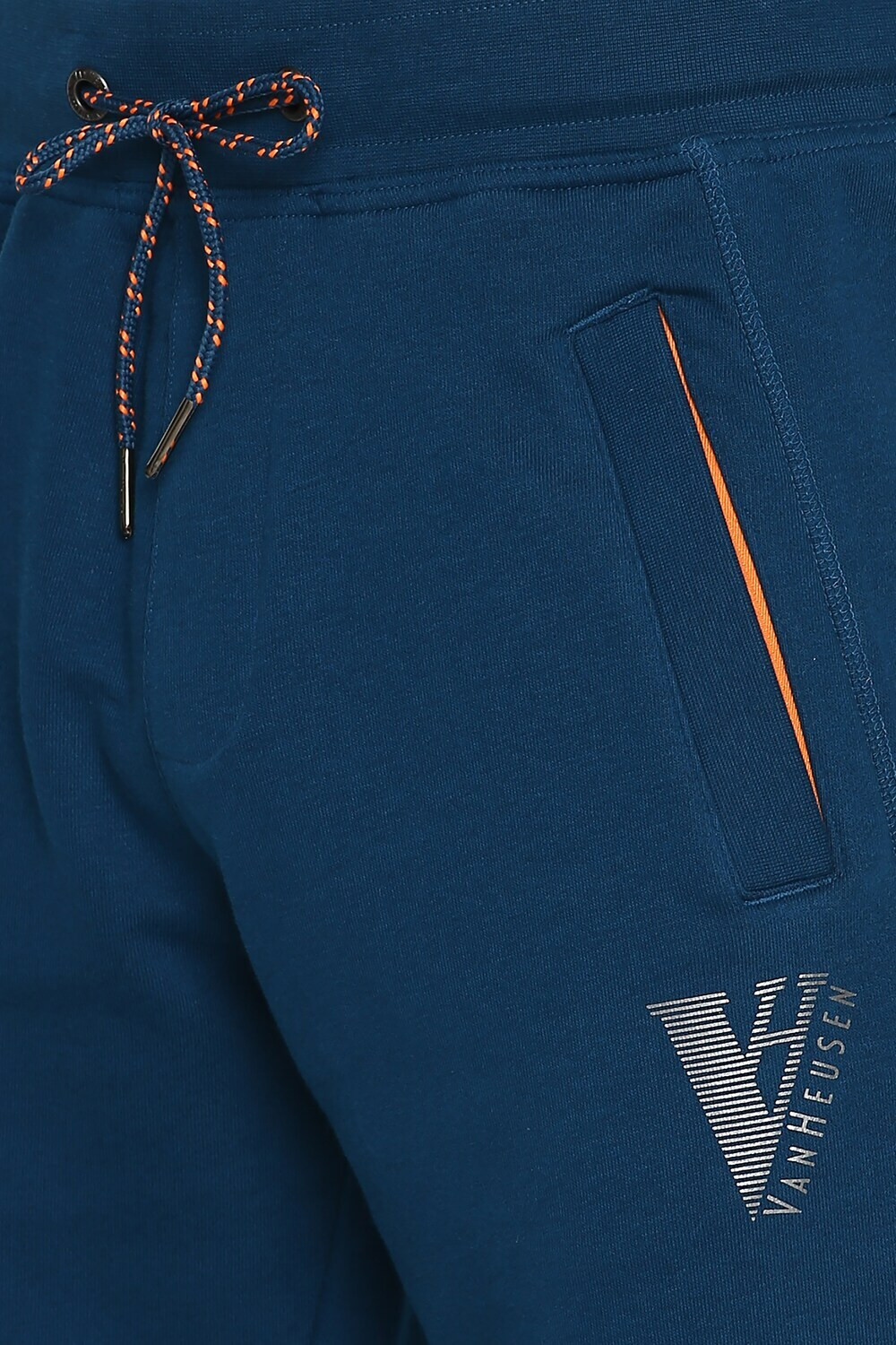 Image of VAN HEUSEN Solid Men Blue Track Pants