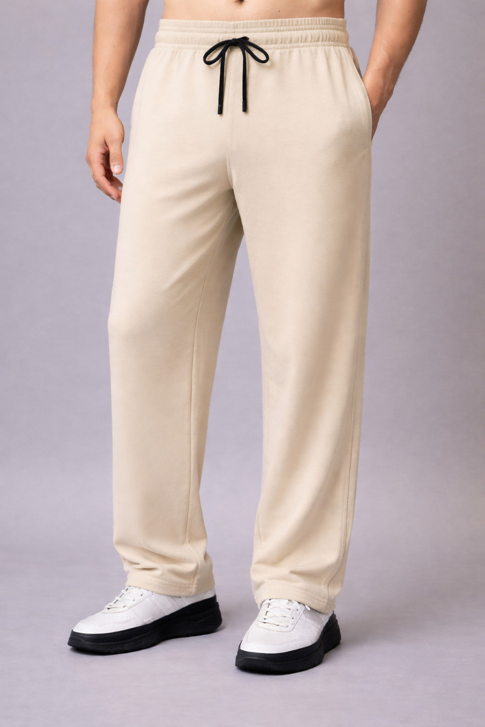 Image of me montera india elevate your style Solid Men Brown Track Pants