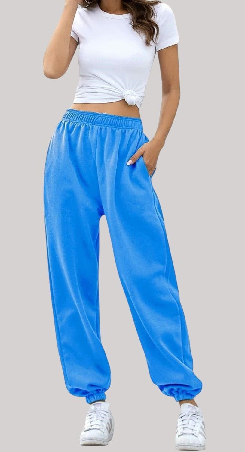 Image of Q-Rious Relaxed Women Blue Trousers