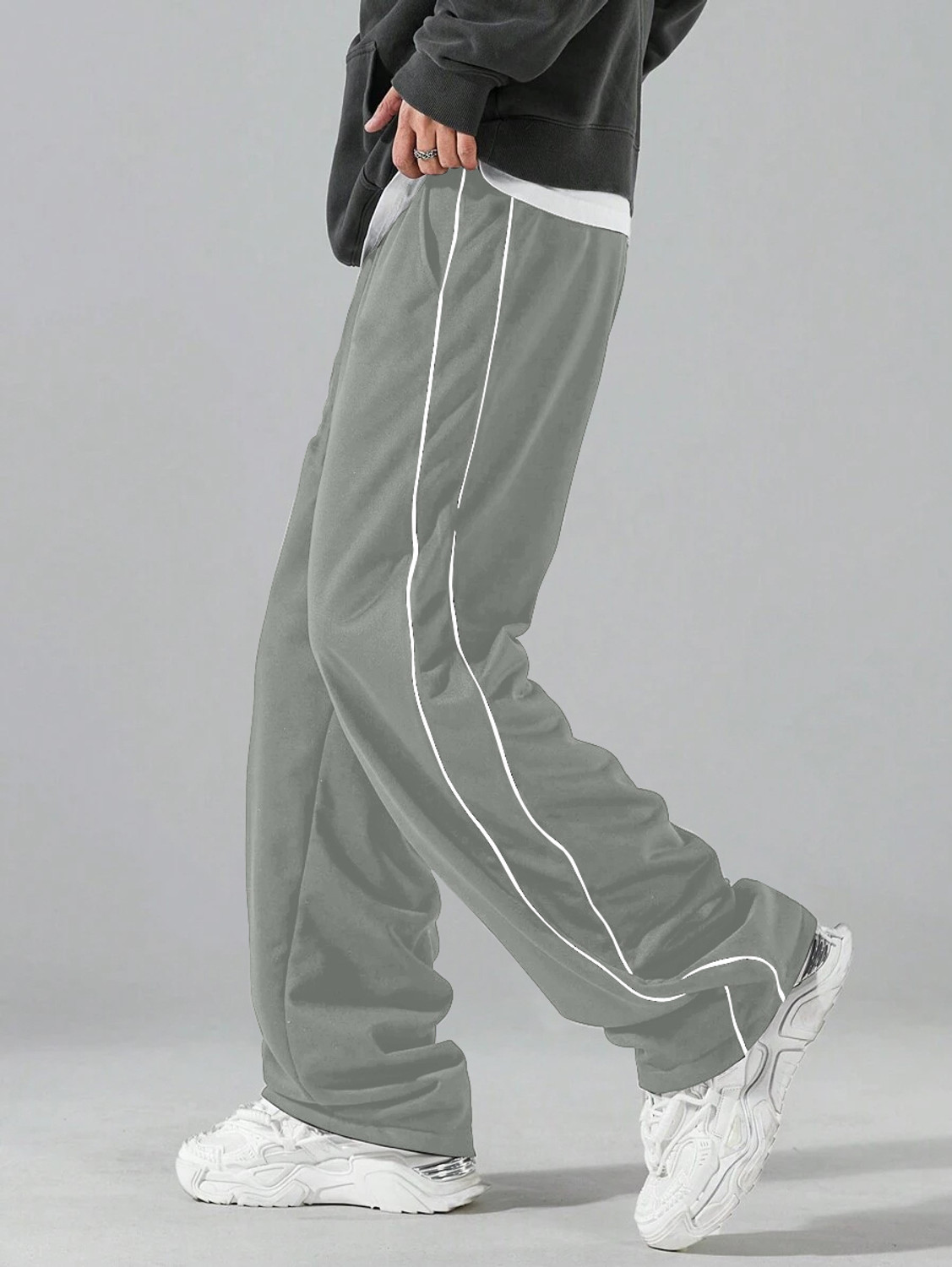 Image of Rajovati Solid Men Silver Track Pants