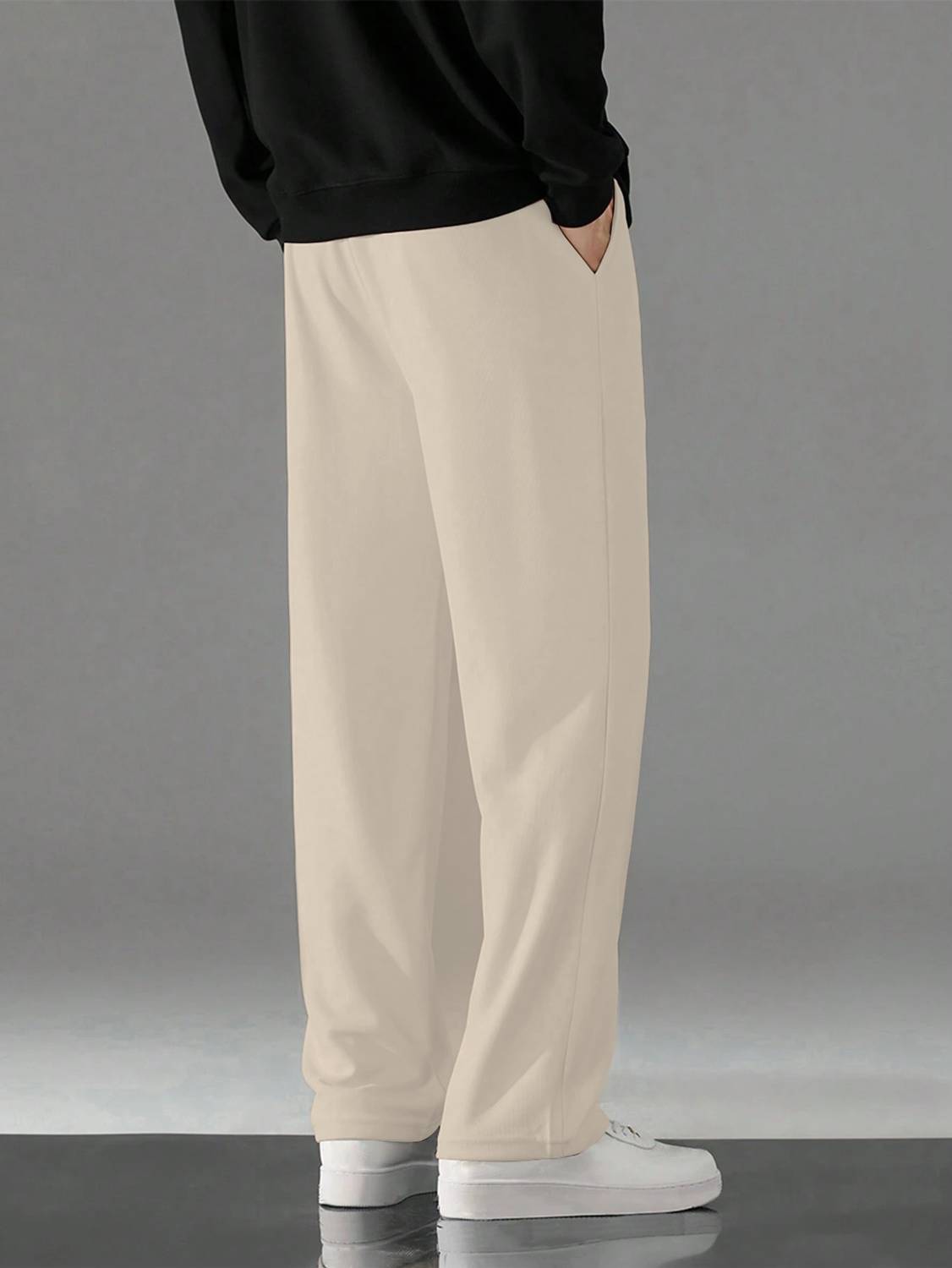 KAJARU Relaxed Men Beige Trousers - Image 2