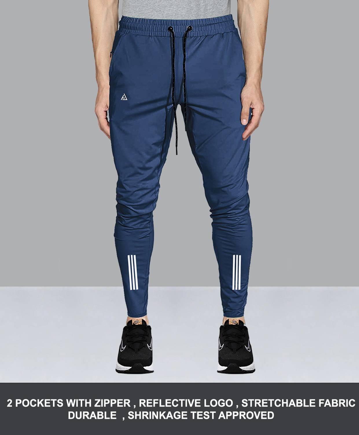 AVOLT Solid Men Blue Track Pants
