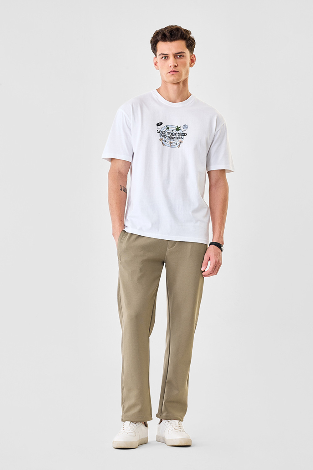 Image of Snitch Solid Men Brown Track Pants