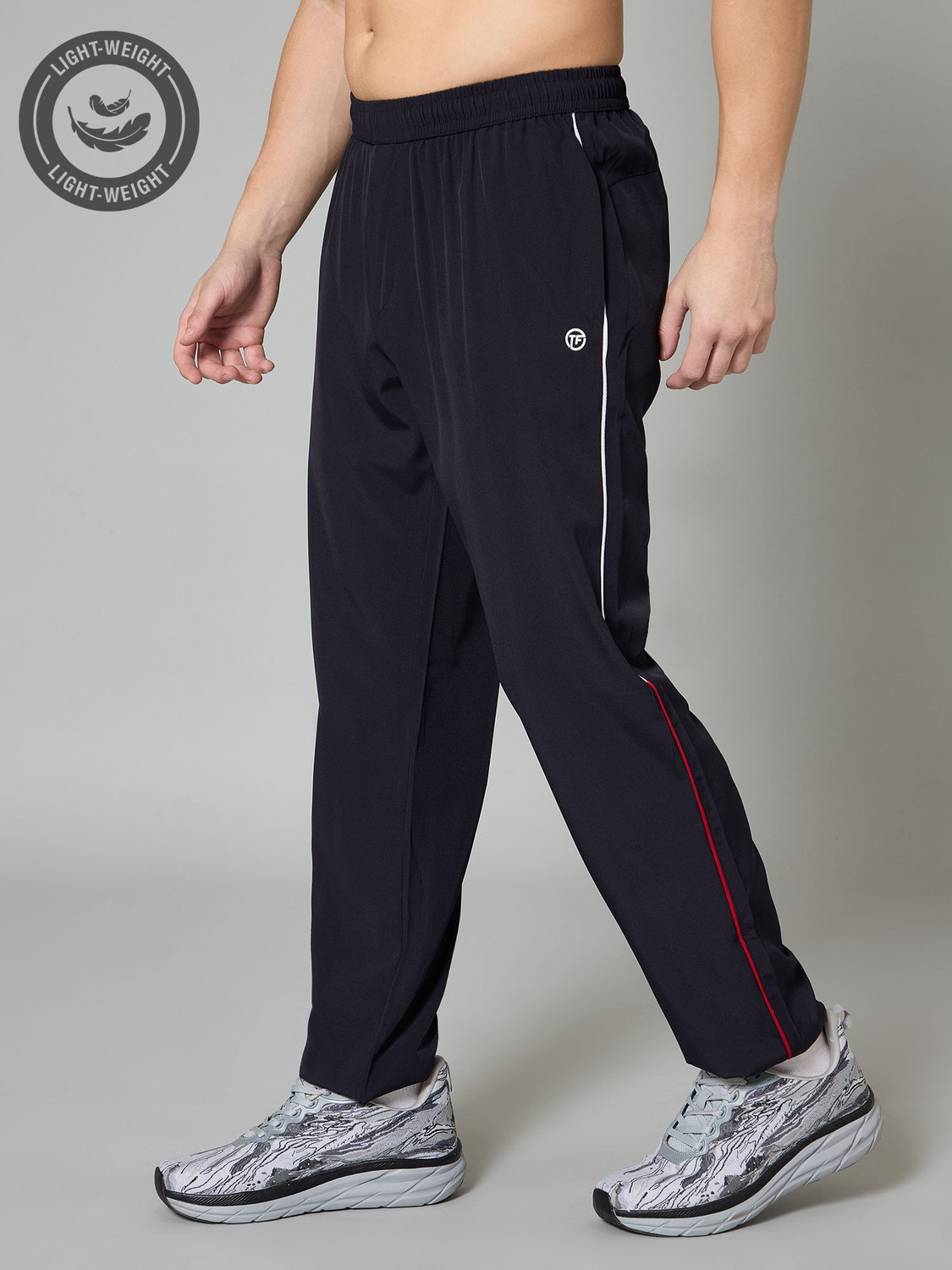 Image of Turnfit Printed Men Dark Blue Track Pants