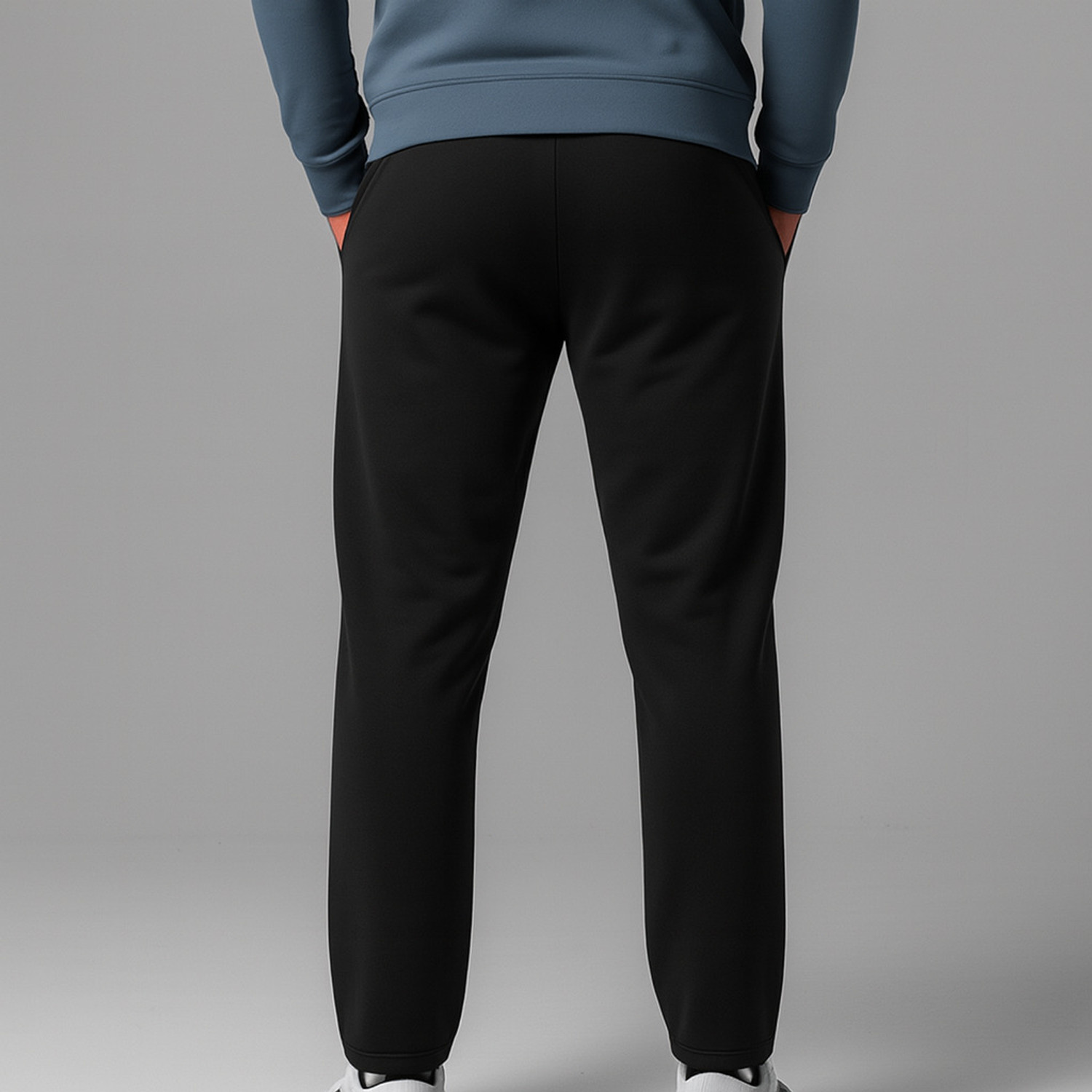 Image of MACK JONNEY Self Design Men Black Track Pants