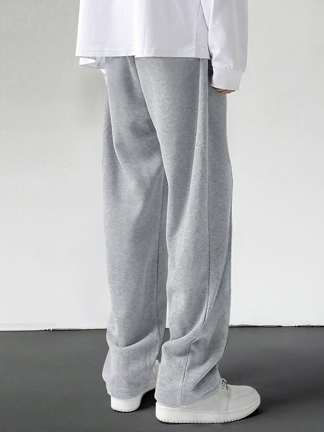 Image of Dockstreet Solid Men Grey Track Pants