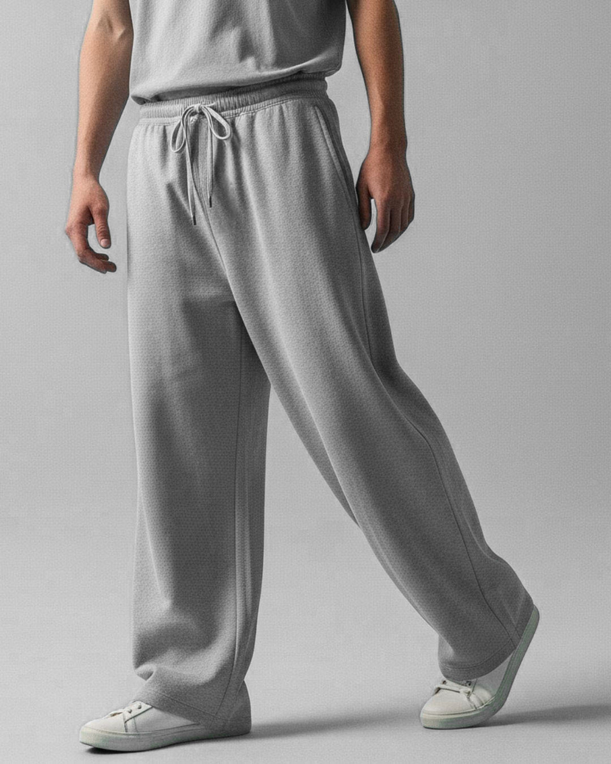 Image of Cloth N Code Solid Men Grey Track Pants