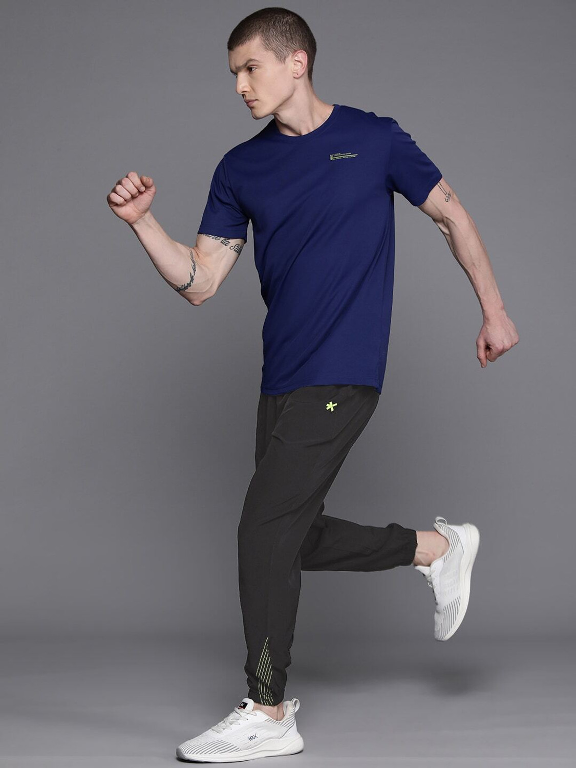 Image of HRX by Hrithik Roshan Solid Men Black Track Pants