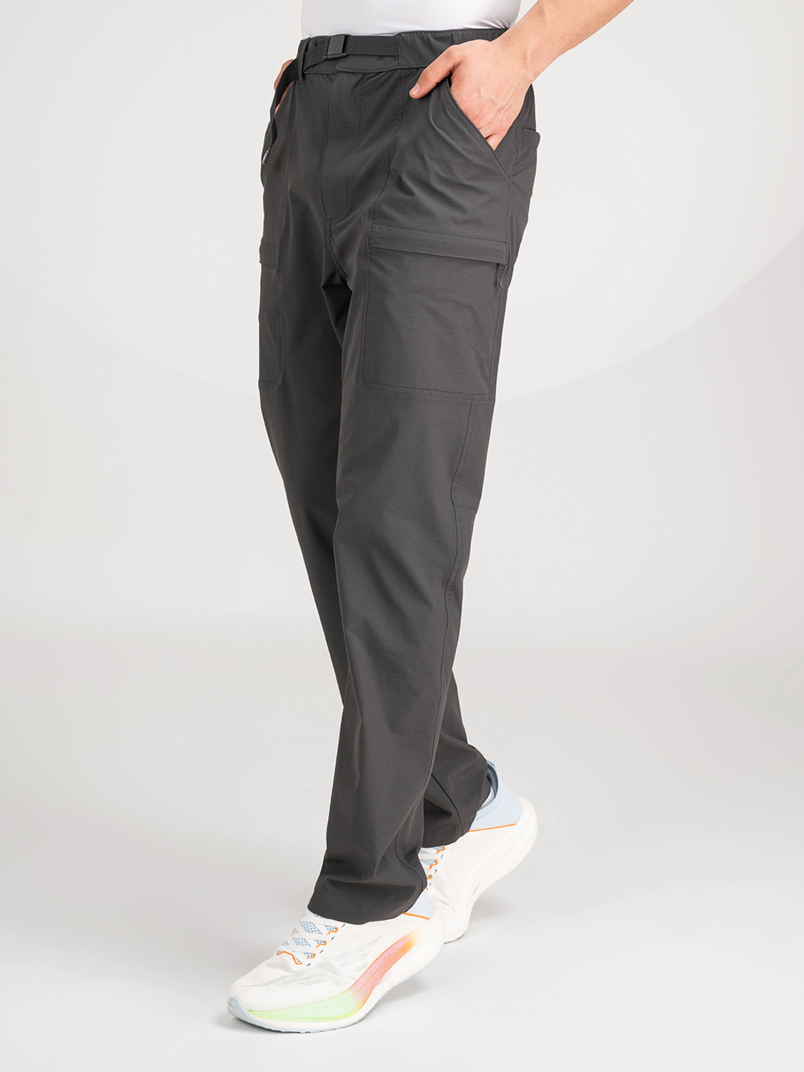 Image of RED TAPE Solid Men Grey Track Pants