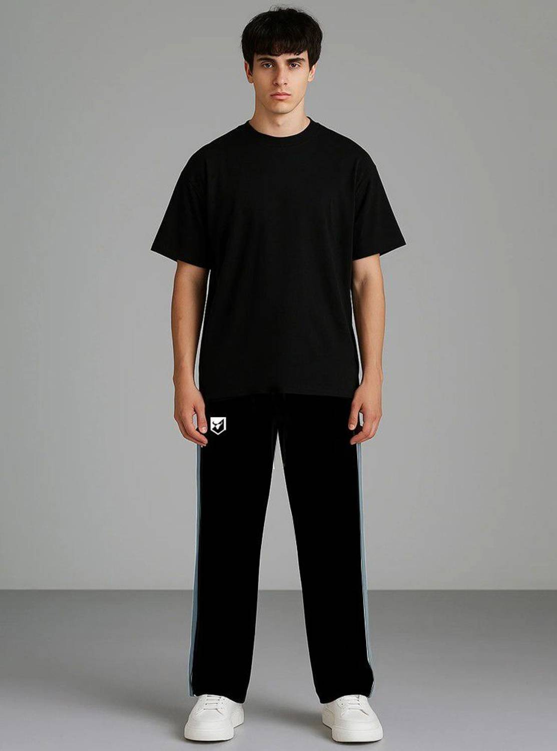 FLYZEN Black, Grey Track Pants Pack of 2 - Image 3