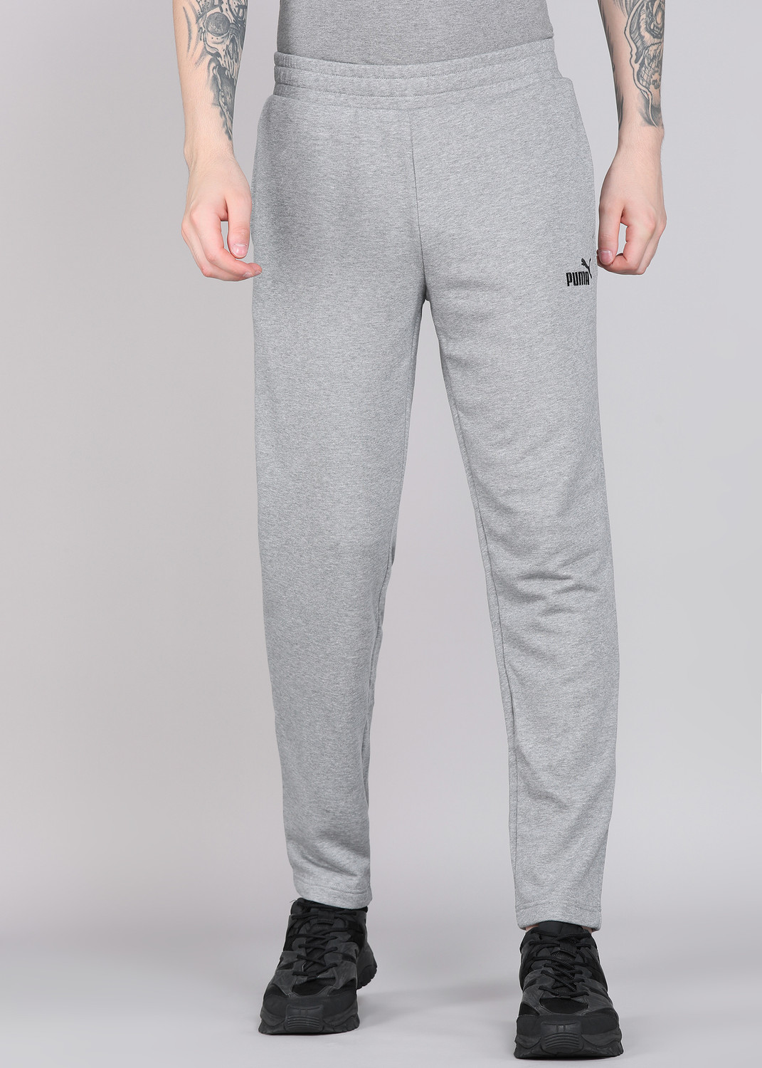 Image of PUMA Men Solid Grey Track Pants