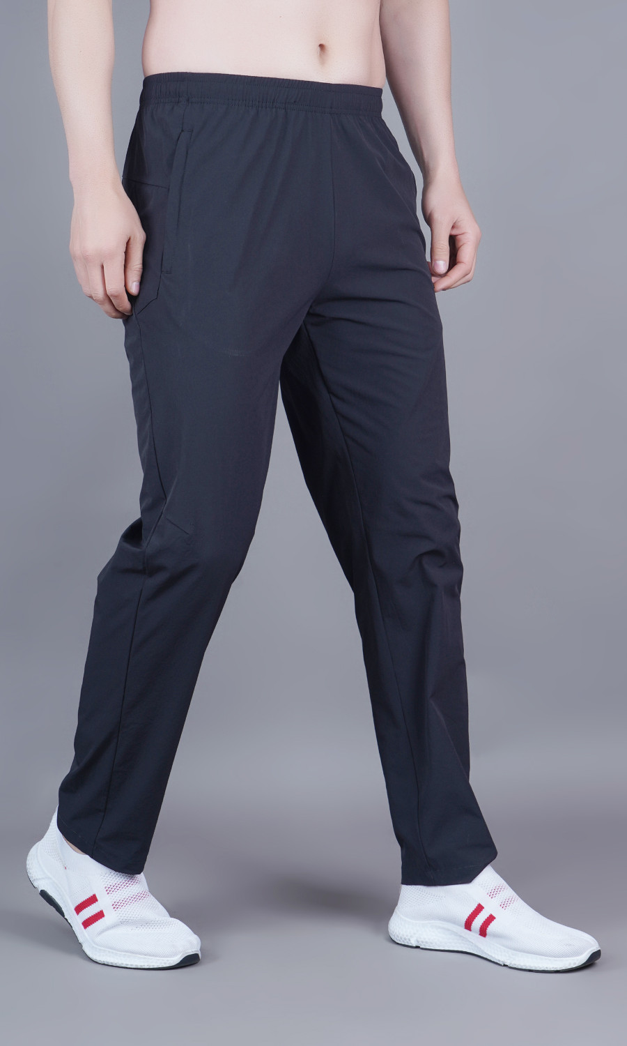 Image of Shiv Naresh Men Solid Blue Track Pants