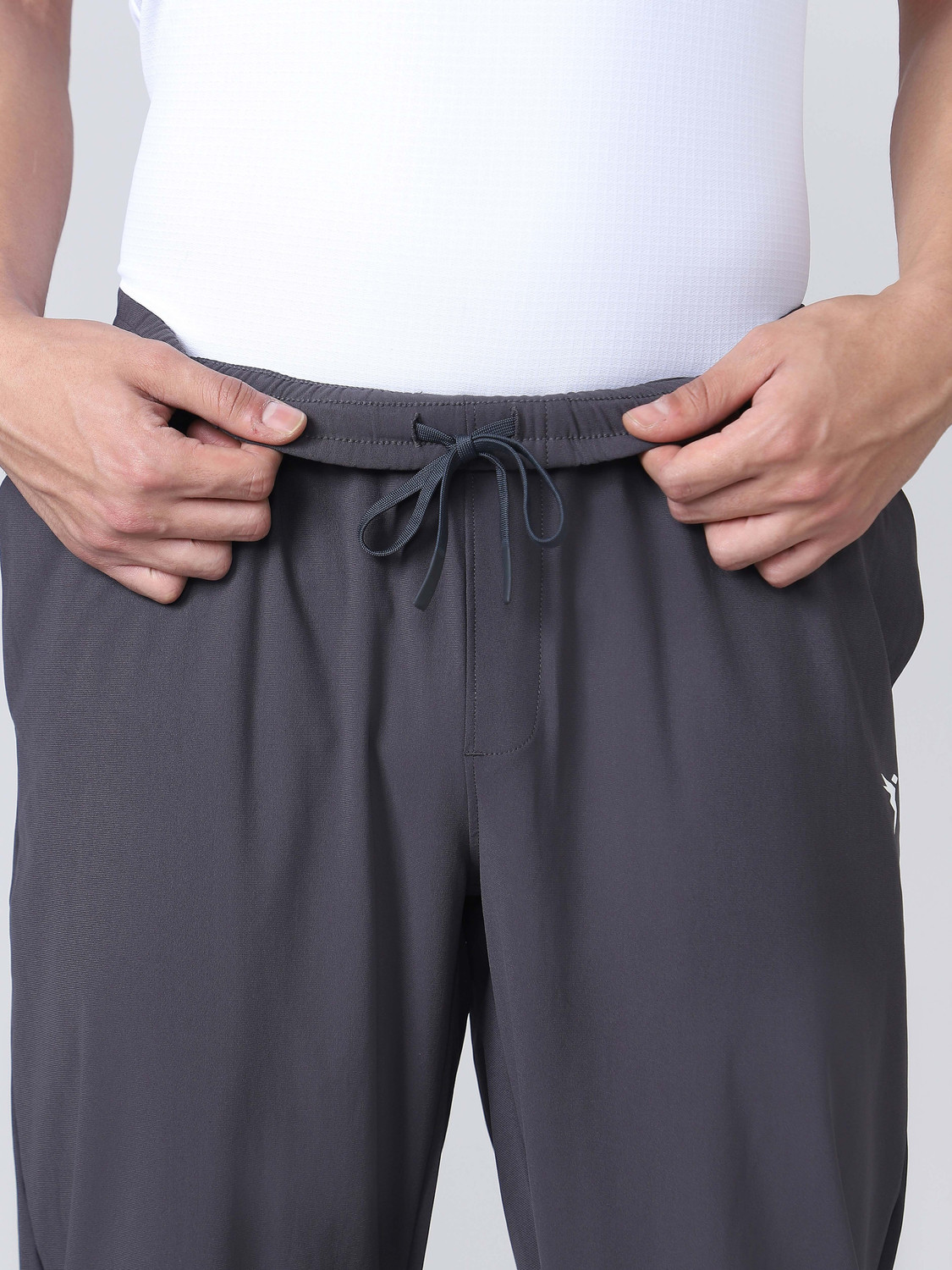 Image of TECHNOSPORT Solid Men Grey Track Pants