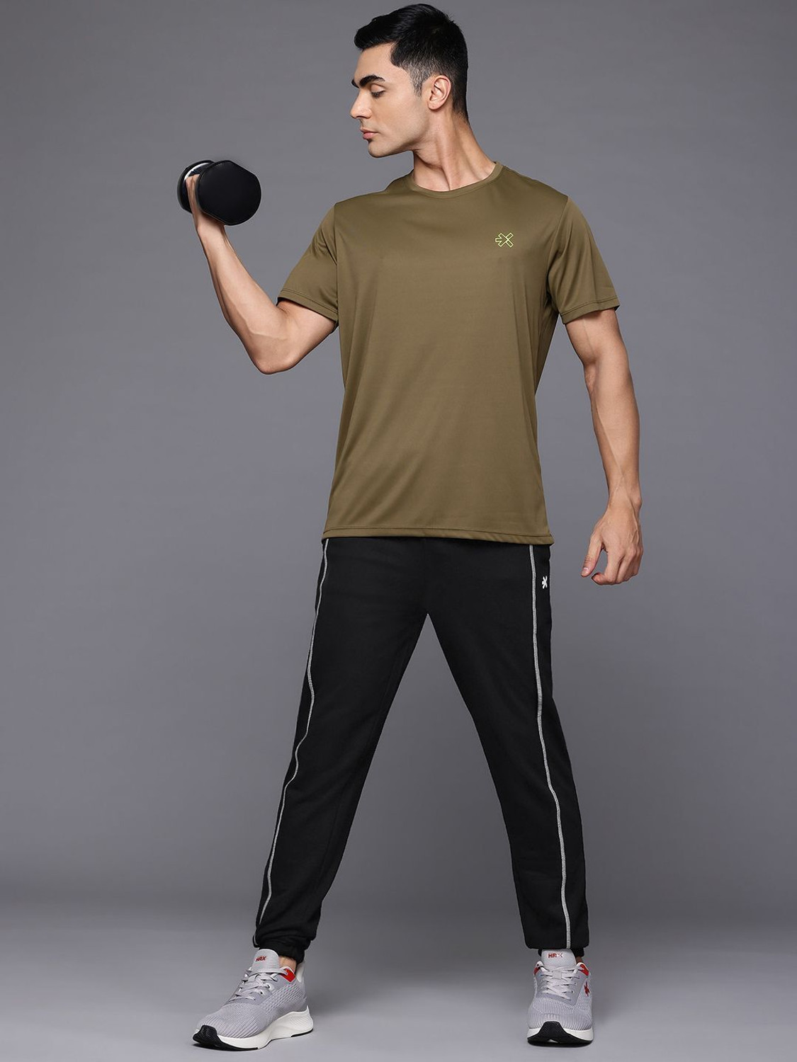 Image of HRX by Hrithik Roshan Solid Men Black Track Pants