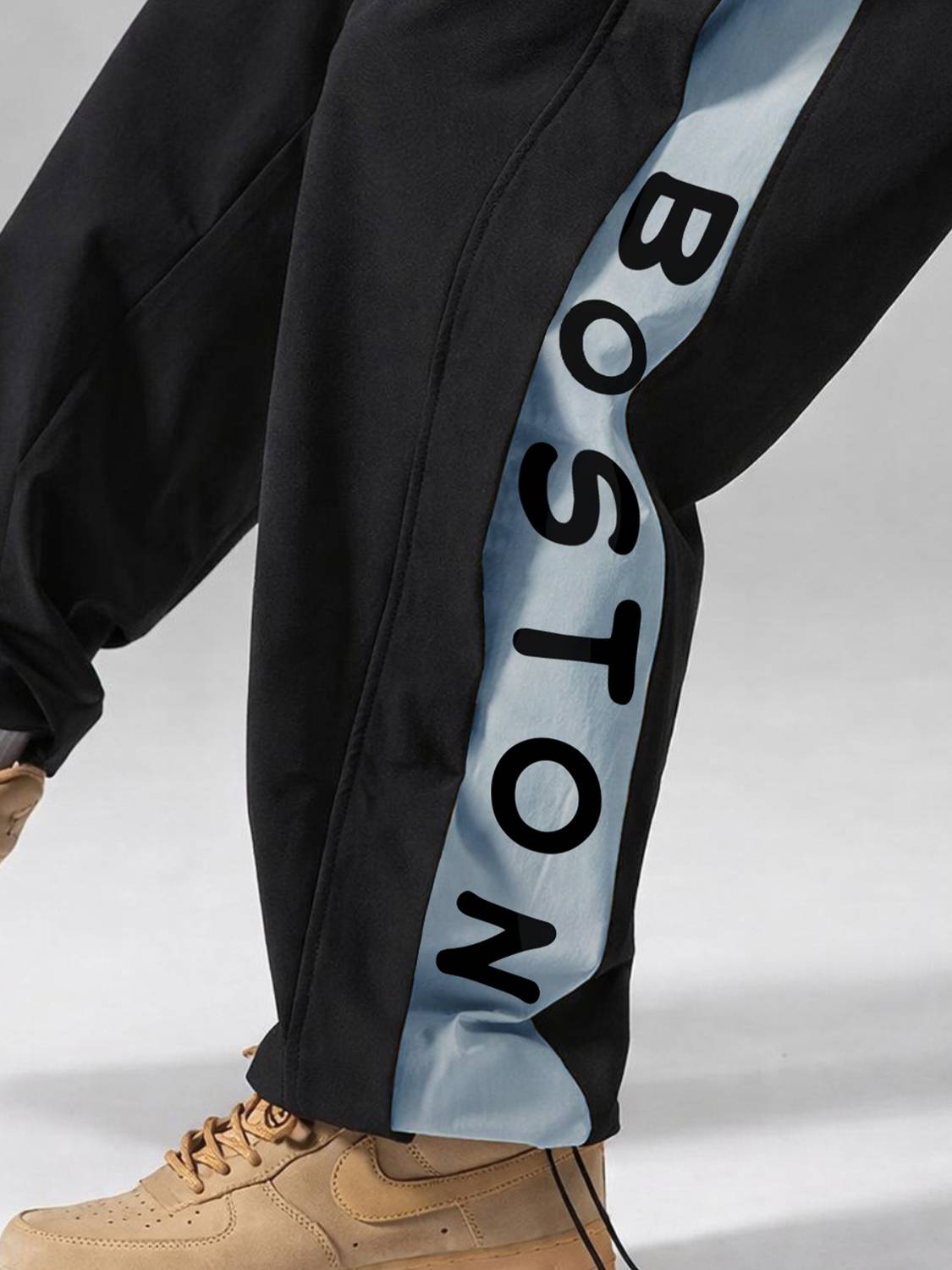 Jump Cuts Men Black, Grey Track Pants - Image 4