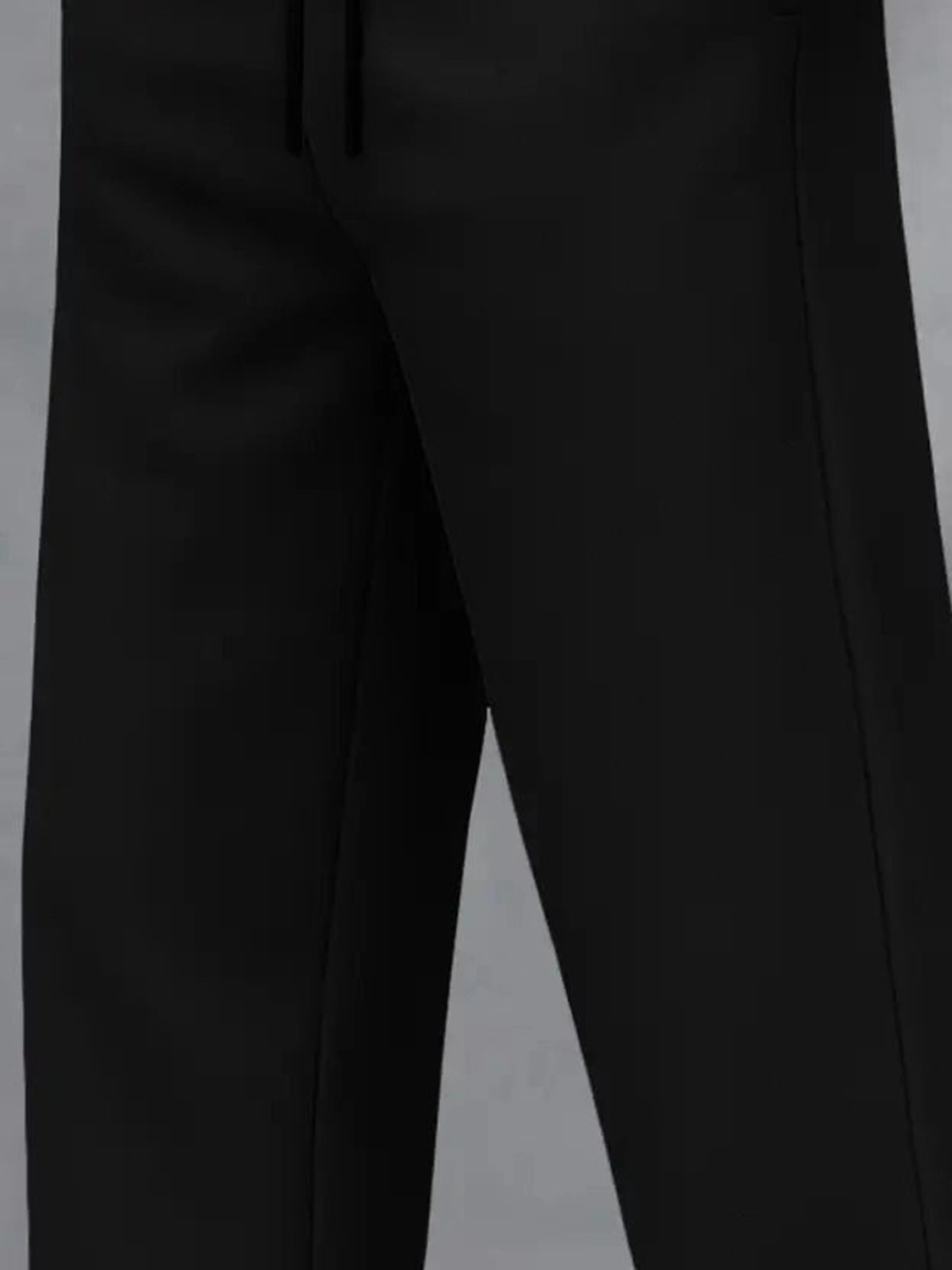 Image of VisorUp Solid Men Black Track Pants
