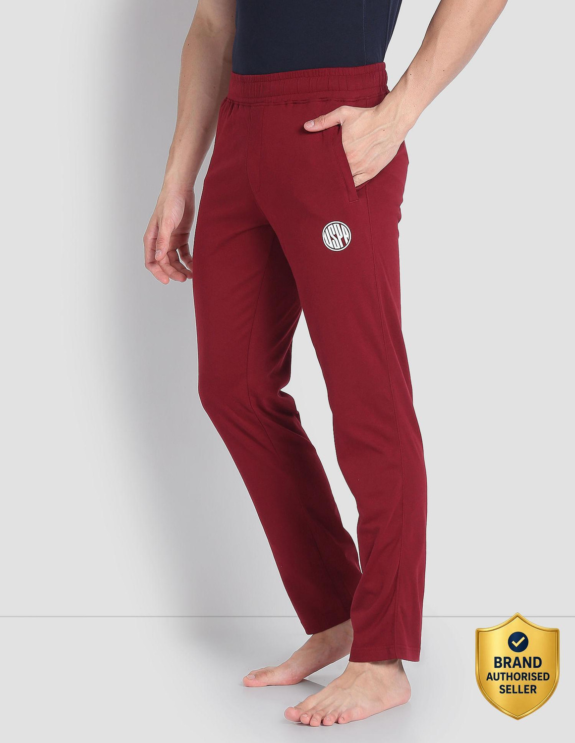 Image of U.S. POLO ASSN. Men Solid Red Track Pants
