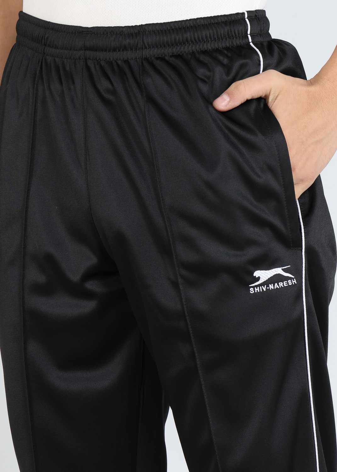 Image of Shiv Naresh Solid Men Black Track Pants