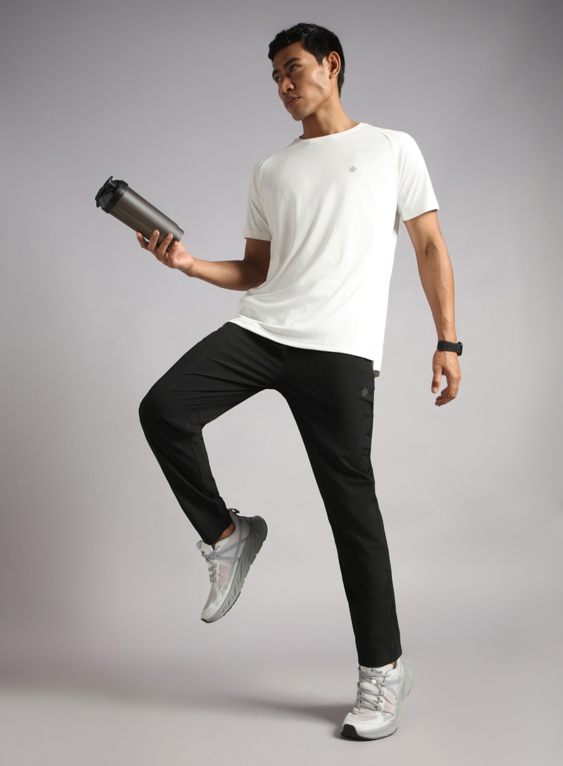 Image of Cult Solid Men Black Track Pants