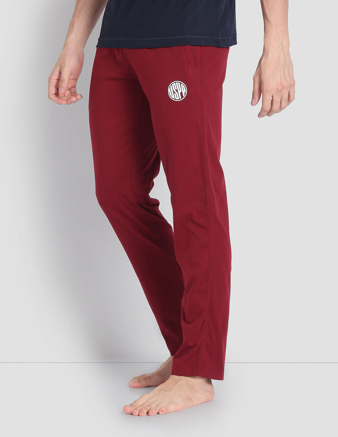 Image of U.S. POLO ASSN. Men Solid Red Track Pants