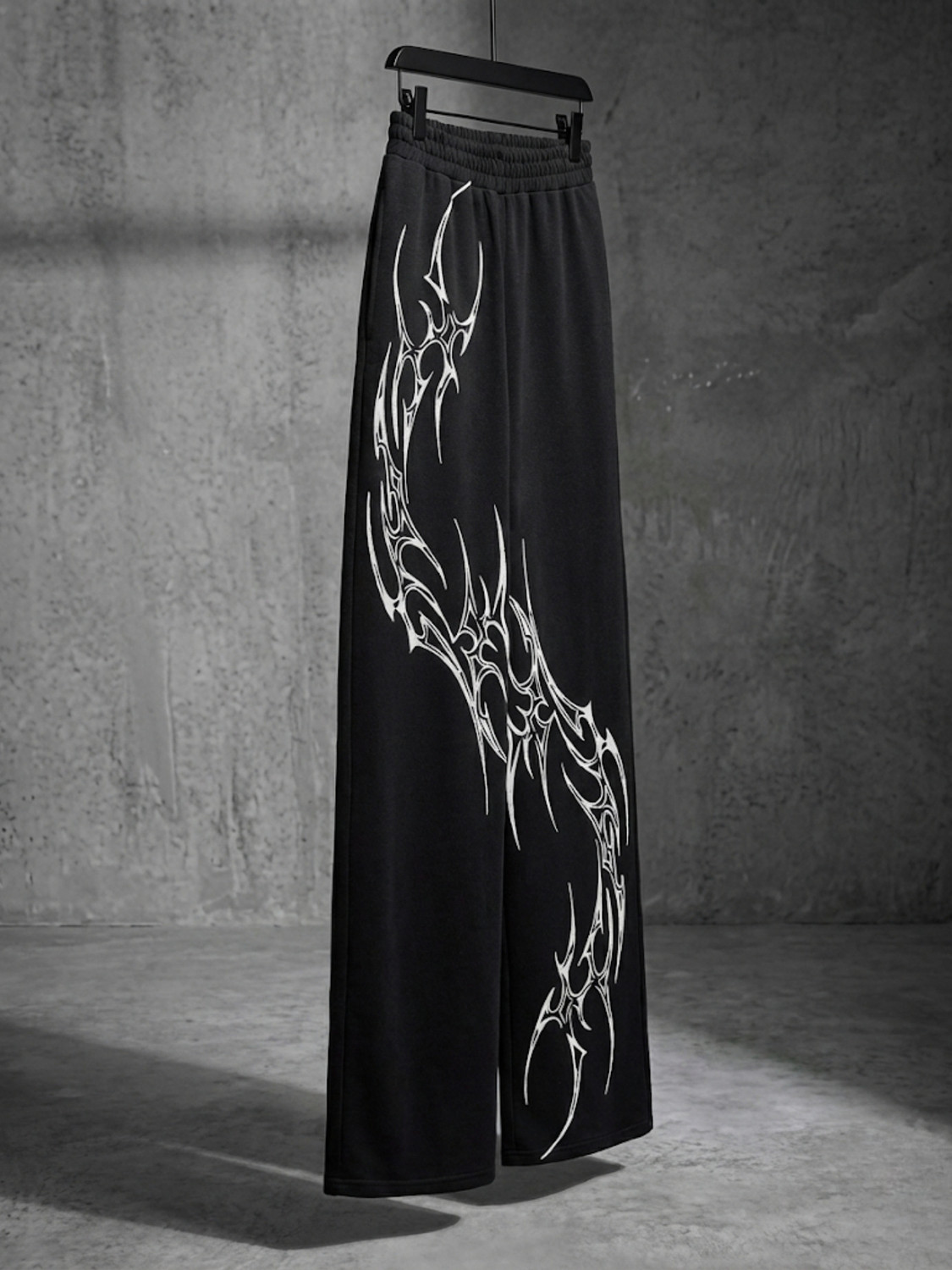Image of Kavishal Printed, Graphic Print Men & Women Black Track Pants