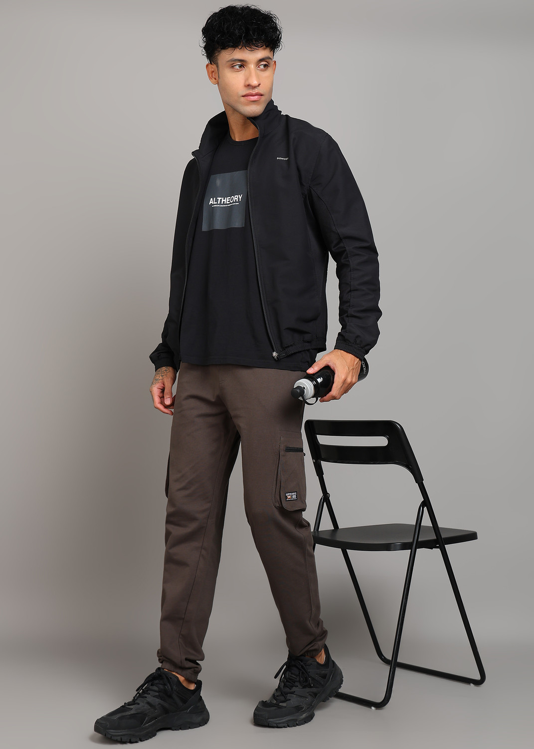Image of KILLER Solid Men Dark Green Track Pants
