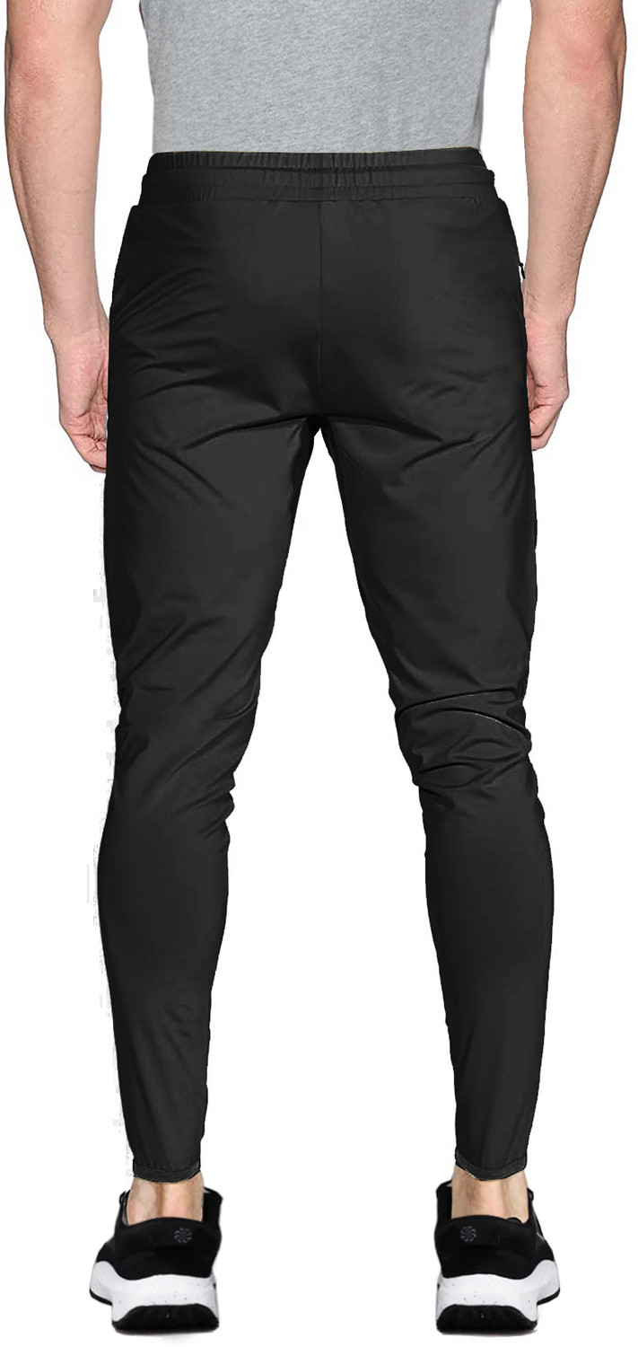 Image of AVOLT Printed Men Black Track Pants