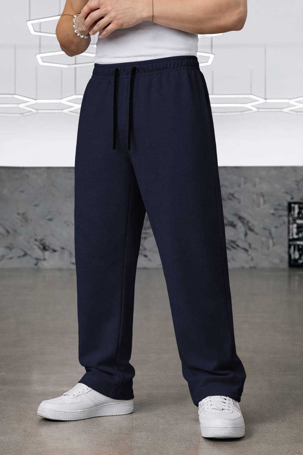 TRIPR Men Dark Blue Track Pants - Image 1