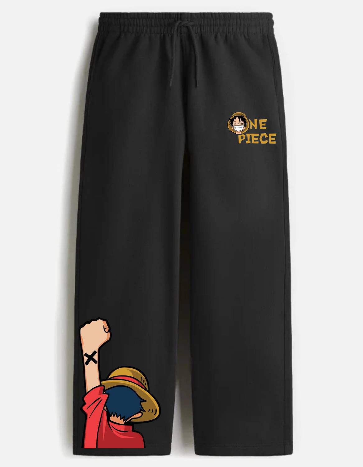 EpicApparel Black Graphic Print Track Pants - Image 1