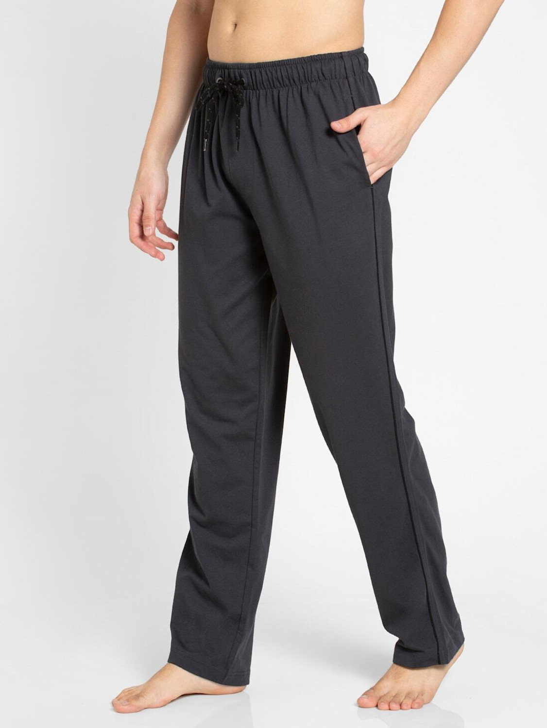 Image of JOCKEY Solid Men Grey Track Pants