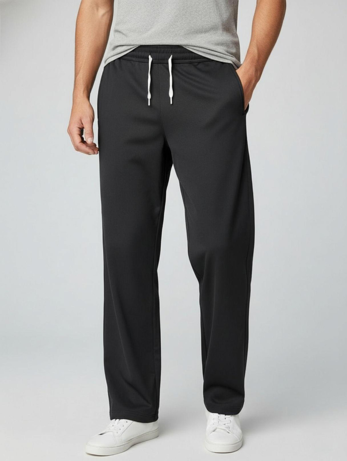 Image of INDICLUB Loose Fit Men Black Trousers