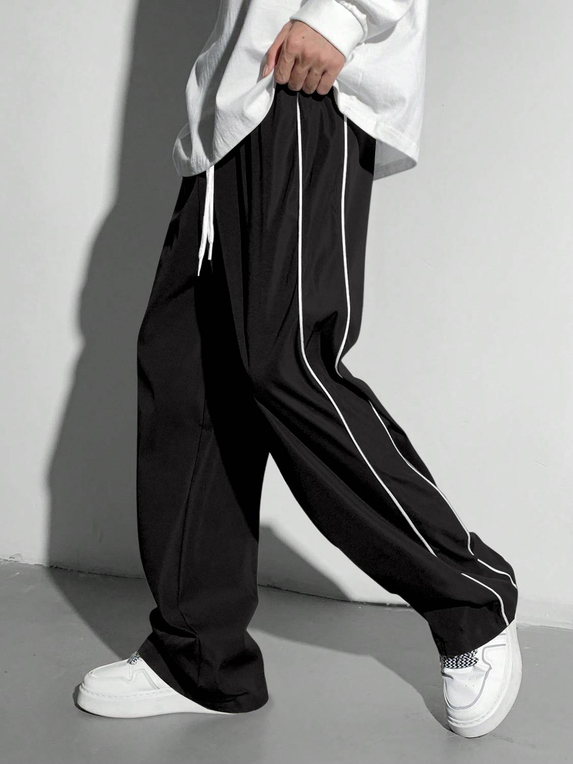 Rajovati Striped Black Track Pants - Image 2