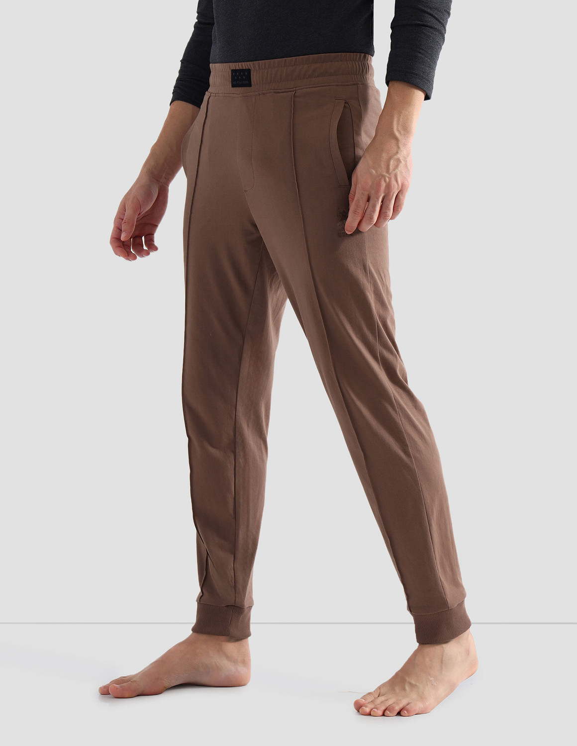 Image of U.S. POLO ASSN. Solid Men Beige Track Pants